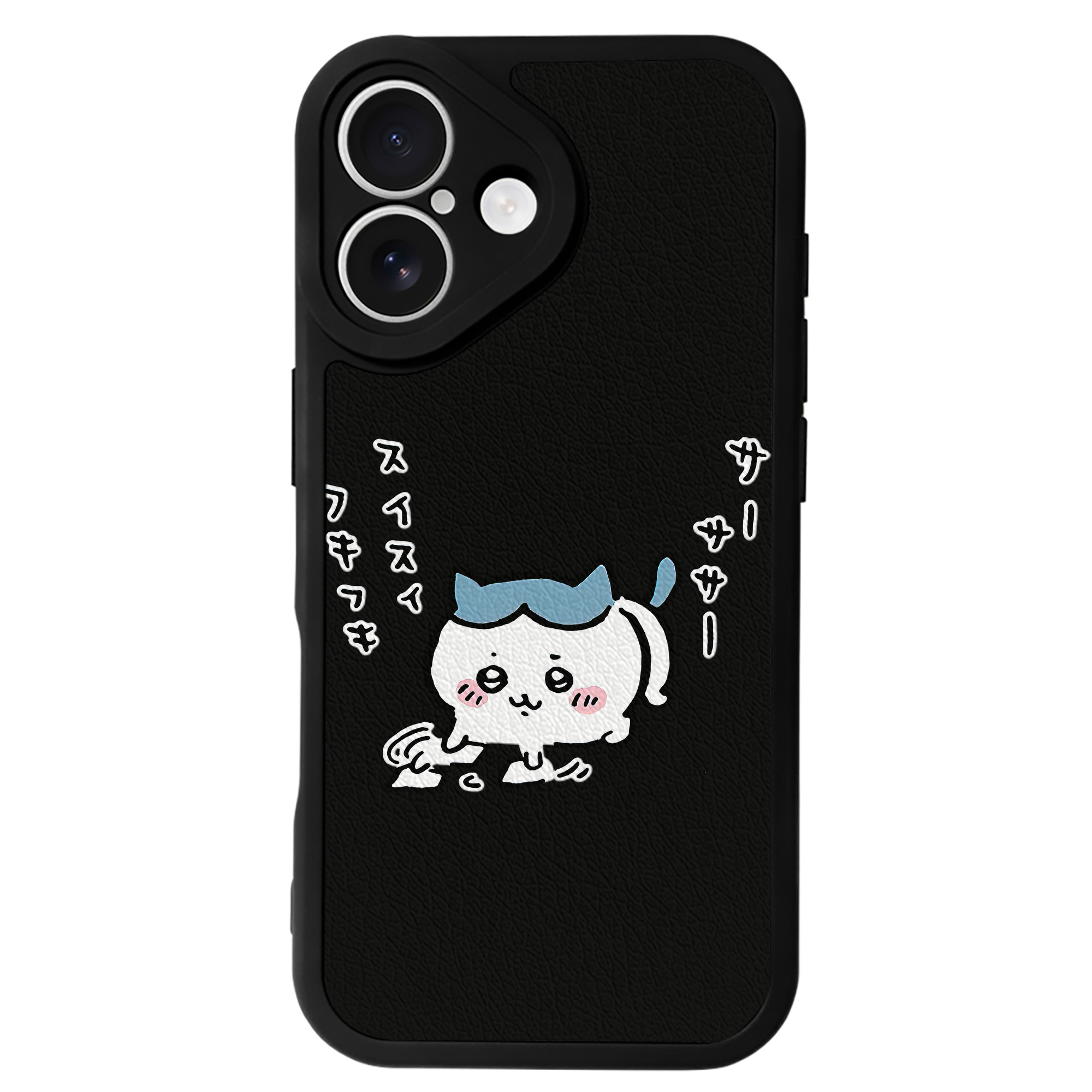 （画像用） ちいかわ ハチワレ Chii-kawa hachiware 【iPhone 16シリーズ対応】シリコンスマホケース（レザー調） 材質：シリコン